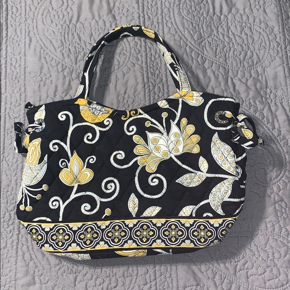 black and yellow purse